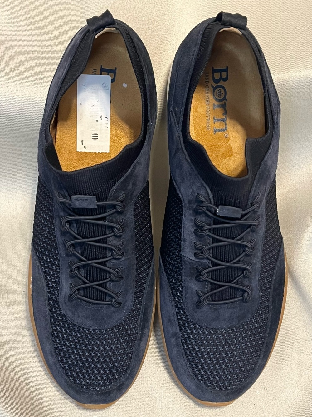 Børn Navy Knit Suede Comfort Sneakers Size 11 NWOB MSRP $140 - Picture 5 of 9